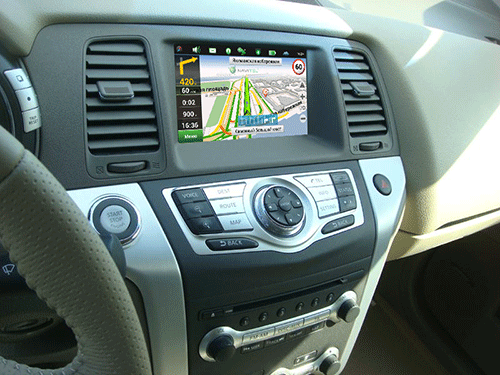 Комплект навигации Carman i для Nissan и Infiniti для подключения к штатным 7-ми дюймовый мониторам типа 08TI автомобилей Nissan Teana, X-Trail, Murano, Pathfinder, Patrol и Infiniti G, M, FX, JX и QX.   Представляет собой навигационный модуль, который подключается Пин к Пину  к штатным разъёмам автомобильного мультимедийного монитора. Видео сигнал передается на штатный монитор с помощью GVIF кабеля с управлением через штатный тач скрин.Навигационно мультимедийный комплект 
Carmani для Nissan: Patrol / MURANO / PATHFINDER / Navara / X-trail / TEANA / 370Z INFINITI: QX / М-серия / ЕХ-серия / FX-серия / G37 
поражает своими техническими характеристиками - процессор 1,3GHz.CARMANI NISSAN / INFINITI позволяет:-Пользоваться навигационными программами с пробками* (СИТИГИД и yandexmaps) -Просматривать видео и фото файлы -Прослушивать музыку-Пользоваться интернет браузером Opera* '(необходим 3G модем CARMANI HSUPA) -Организовать два аудио/видео входа-Выводить изображение на дополнительные мониторы